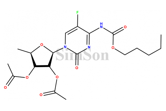 2,3-Di-O-acetyl-5-deoxy-5-fluoro-N4-(pentoxycarbonxyl)cytidine