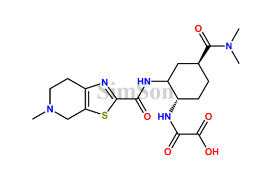 2-(((1S,3R,4S)-4-(dimethylcarbamoyl)-2-(5-methyl-4,5,6,7-tetrahydrothiazolo[5,4-c]pyridine-2-carboxamido)cyclohexyl)amino)-2-oxoacetic acid