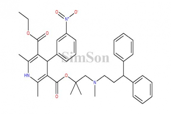 3-(1-((3,3-diphenylpropyl)(methyl)amino)-2-methylpropan-2-yl) 5-ethyl 2,6-dimethyl-4-(3-nitrophenyl)-1,4-dihydropyridine-3,5-dicarboxylate