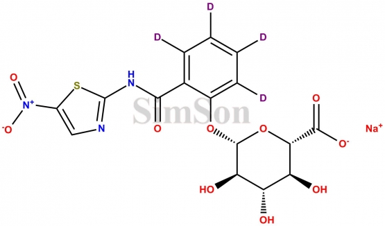 Tizoxanide D4 Glucuronide sodium salt