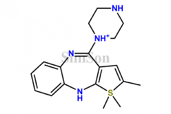1,1-dimethyl-4-(2-methyl-10H-thieno[2,3-b][1,5]benzodiazepine)piperaziniumion