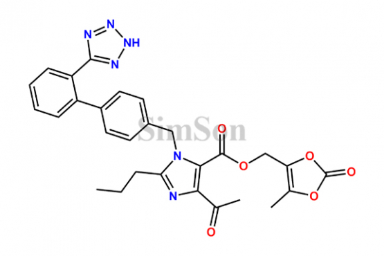1H-Imidazole-5-carboxylic acid, 4-acetyl-2-propyl-1-[[2`-(2H-tetrazol-5-yl)[1,1`-biphenyl]-4-yl]methyl]-, (5-methyl-2-oxo-1,3-dioxol-4-yl)methyl ester