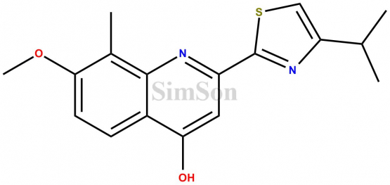 7-methoxy-8-methyl-2-[4-(1-methylethyl)-2-thiazolyl]-4-Quinolinol
