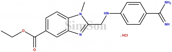2-[[[4-(Aminoiminomethyl)phenyl]amino]methyl]-1-methyl-1H-benzimidazole-5-carboxylic Acid Ethyl Ester Hydrochloride