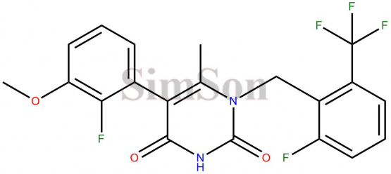 5-(2-Fluoro-3-methoxyphenyl)-1-[[2-fluoro-6-(trifluoromethyl)phenyl]methyl]-6-methyl-2,4(1H,3H)-pyrimidinedione.