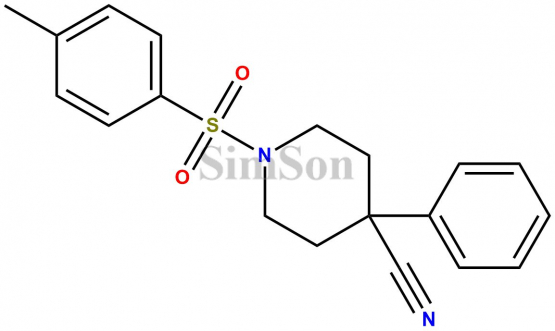 4-Phenyl-1-(p-tolylsulphonyl)piperidine-4-carbonitrile