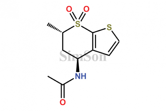 N-[(4S,6S)-6-Methyl-7,7-dioxo-5,6-dihydro-4H-thieno[2,3-b]thiopyran-4-yl]acetamide