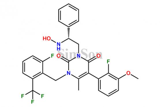 (R)-5-(2-Fluoro-3-methoxyphenyl)-1-(2-fluoro-6-(trifluoromethyl)benzyl)-3-(2-(hydroxyamino)-2-phenylethyl)-6-methylpyrimidine-2,4(1H,3H)-dione