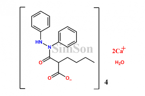 Propanedioic acid, 2-butyl-, 1-(1,2-diphenylhydrazide), calcium salt, hydrate
