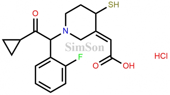 (2E)-2-[1-[2-Cyclopropyl-1-(2-fluorophenyl)-2-oxoethyl]-4-mercapto-3-piperidinylidene]acetic Acid hydrochloride salt
