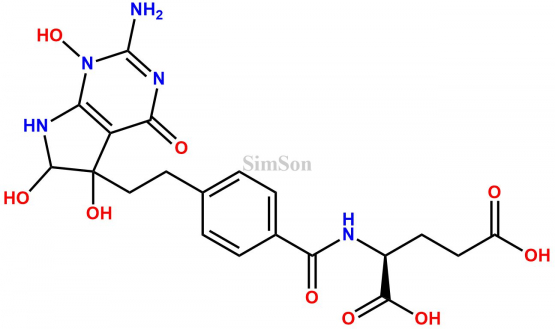 (4-(2-(2-amino-1,5,6-trihydroxy-4-oxo-4,5,6,7-tetrahydro-1H-pyrrolo[2.3-d]pyrimidine-5-yl)ethyl)benzoyl)-L-glutamic acid