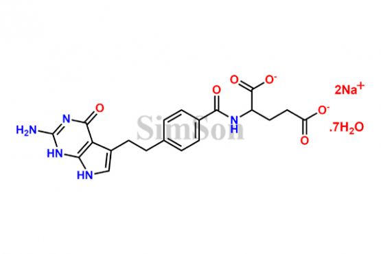sodium 2-(4-(2-(2-amino-4-oxo-4,7-dihydro-1H-pyrrolo[2,3-d]pyrimidin-5-yl)ethyl)benzamido)pentanedioate heptahydrate