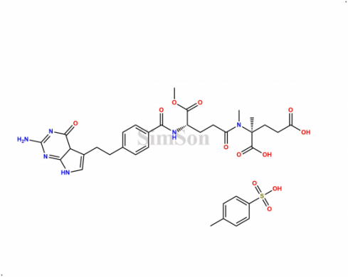 (2S)-2-((4S)-4-(4-(2-(2-amino-4-oxo-4a,7-dihydro-4H-pyrrolo[2,3-d]pyrimidin-5-yl)ethyl)benzamido)-5-methoxy-N-methyl-5-oxopentanamido)-2-methylpentanedioic acid compound with 4-methylbenzenesulfonic acid