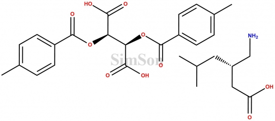 (S)-(+)-3-aminomethyl-5-methylhexanoic acid (-)-O,O`-di-p-toluoyl-L-tartaric acid salt
