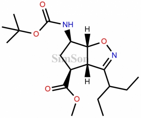(3aS,4S,6R,6aR)-6-(N-Boc-amino)-3-(1-ethylpropyl)-3a,5,6,6a-tetrahydro-4H-cyclopent[d]isoxazole-4-carboxylic Acid Methyl Ester