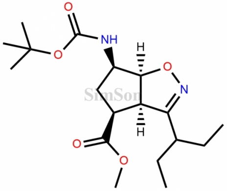 (3aR,4S,6R,6aS)-6-(N-Boc-amino)-3-(1-ethylpropyl)-3a,5,6,6a-tetrahydro-4H-cyclopent[d]isoxazole-4-carboxylic Acid Methyl Ester