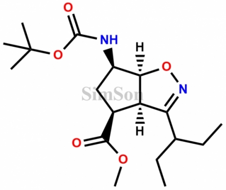 (3aS,4R,6S,6aR)-methyl4-((tert-butoxycarbonyl)amino)-3-(pentan-3-yl)-4,5,6,6a-tetrahydro-3aH-cyclopenta[d]isoxazole-6-carboxylate