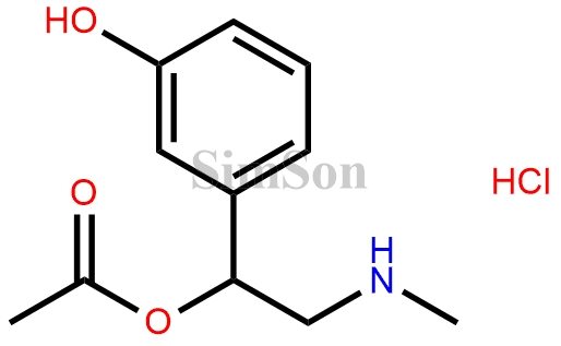 [1-(3-hydroxyphenyl)-2-(methylamino)ethyl] acetate hydrochloride.