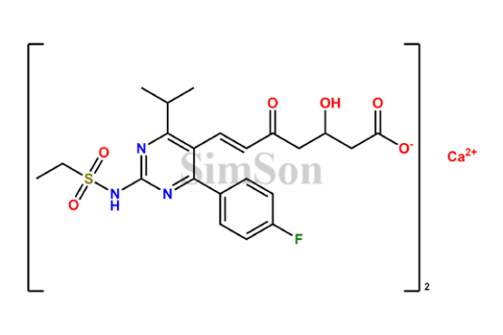 Bis[(6E)-7-{4-(4-fluorophenyl)-6-isopropyl-2-[methyl(methylsulfonyl)amino]pyrimidine-5yl}-3-hydroxy-5-oxohept-6-enoicacid]calcium salt