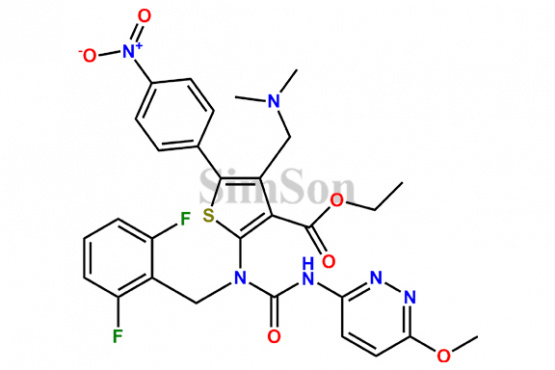 Ethyl 2-(1-(2,6-difluorobenzyl)-3-(6-methoxypyridazin-3-yl)ureido)-4-((dimethylamino)methyl)-5-(4-nitrophenyl)thiophene-3-carboxylate