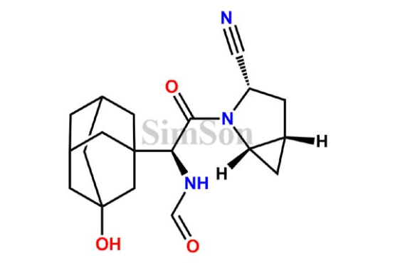 N-((1S)-2-((1S,3S,5S)-3-Cyano-2-azabicyclo-[3.1.0.]hex-2yl)-1-(3-hydroxyadamantane-1yl)-2-oxoethyl)formamide