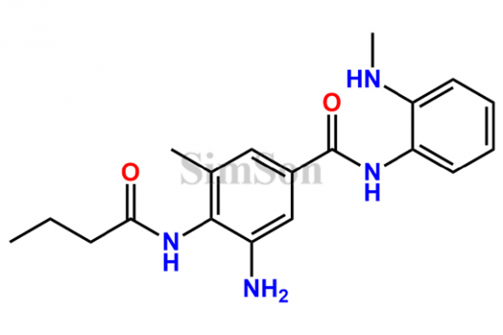3-amino-4-(butyramido)-5-methyl-N-(2-(methylamino)phenyl)benzamide