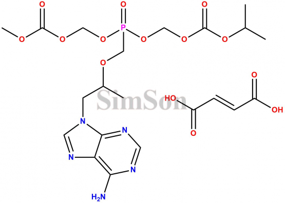 [2-(6-amino-purin-9-yl)-1-methyl-ethoxymethyl]-phosphonic acid isopropoxycarbonyloxymethyl ester-methoxycarbonyloxymethyl ester fumarate