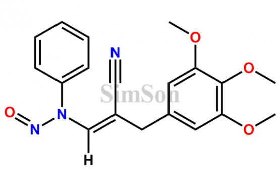 (Z)-N-(2-cyano-3-(3,4,5-trimethoxyphenyl)prop-1-en-1-yl)-N-phenylnitrous amide