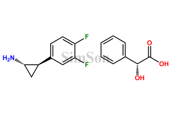 (1S,2R)-2-(3,4-difluorophenyl)cyclopropanamine (R)-2-hydroxy-2-phenylacetate