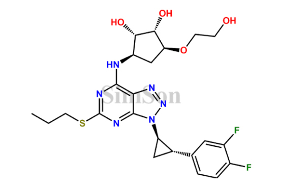 (1S,2S,3R,5S)-3-((3-((1R,2S)-2-(3,4-Difluorophenyl)cyclopropyl)-5-(propylthio)-3H-[1,2,3]triazolo[4,5-d]pyrimidin-7-yl)amino)-5-(2-hydroxyethoxy) cyclopentane-1,2-diol