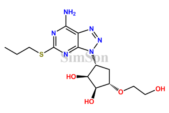 (1S,2S,3R,5S)-3-(7-amino-5-(propylthio)-3h-(1,2,3)triazolo(4,5-d)pyrimidin-3-yl)-5-(2-hydroxyethoxy)cyclophentane-1,2-diol