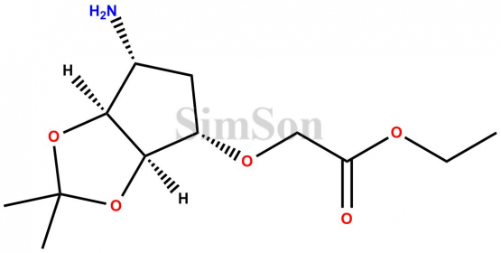 ethyl 2-(((3aR,4S,6R,6aS)-6-amino-2,2-dimethyltetrahydro-4H-cyclopenta[d][1,3]dioxol-4-yl)oxy)acetate