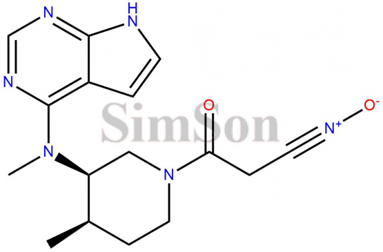 3-[(3R,4R)-4-methyl-3-[methyl({7H-pyrrolo[2,3,d]pyrimidin-4-yl})amino]piperidin-1-yl]-3-oxopropanenitrile-N-oxide