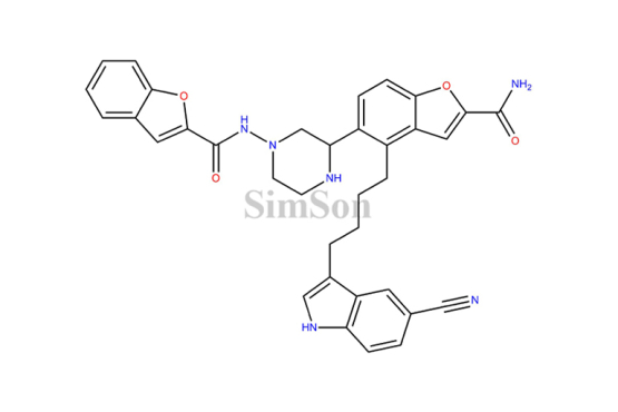 N-{5-(4-(4-(5-Cyano-1H-indol-3-yl)butyl)-2-carbamoyl-1-benzofuran-5-yl)piperazinyl}-1-benzofuran-2-carboxamide