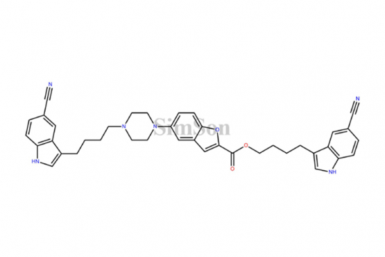 1-[4-(5-Cyanoindol-3-yl) butyl]-4-(2-(4-(5-cyano-1H-indol-3-yl)butoxy carbonyl) benzofuran-5-yl)piperazine