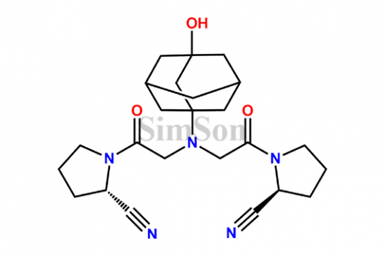 (2S)-1-{[{2-[(2S)-2-cyanopyrrolidine-1-yl]-2-oxoethyl-}[(3-hydroxytricyclo[3.3.1.1(3.7)amine]]acetyl}pyrrolidine-2-carbonitrile