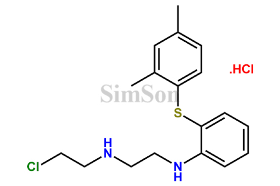 N1-(2-Chloroethyl)-N2-(2-((2,4-dimethylphenyl)thio)phenyl)ethane-1,2-diamine,hydrochloride