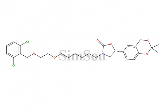 (5R)-2-Oxazolidinone, 3-[6-[2-[(2,6-dichlorophenyl)Methoxy]ethoxy]hexyl]-5-(2,2-diMethyl-4H-1, 3-benzodioxin-6-yl)