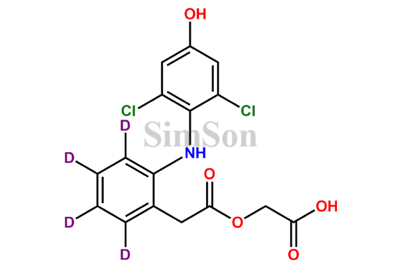 4-hydroxy Aceclofenac D4