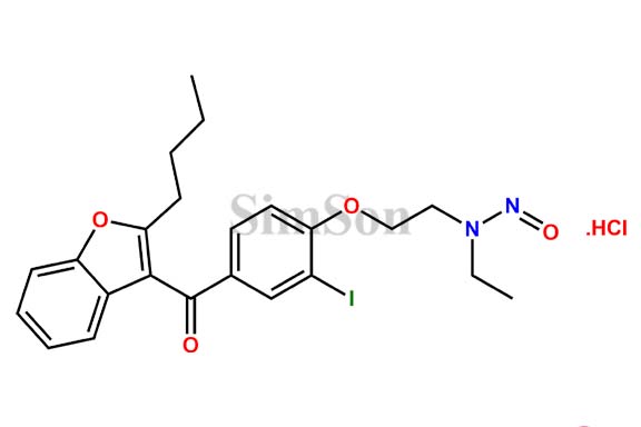 N-Nitroso N-Desethyl Amiodarone EP Impurity C Hydrochloride