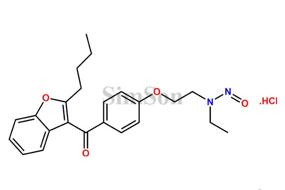 N-Nitroso N-Desethyl Amiodarone EP Impurity A Hydrochloride