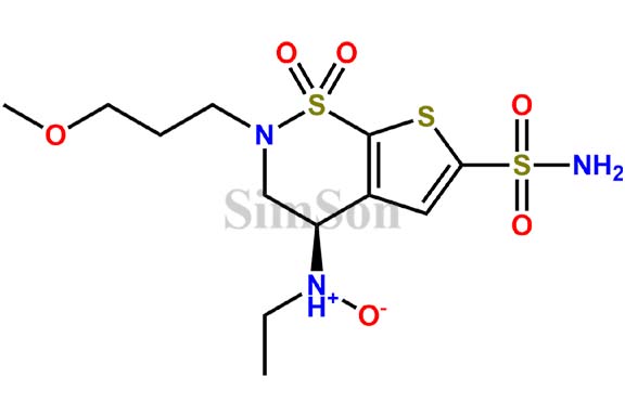 (S,4R)-N-ethyl-2-(3-methoxypropyl)-6-sulfamoyl-3,4-dihydro-2H-thieno-[3,2-e][1,2]thiazin-4-amine oxide 1,1-dioxide
