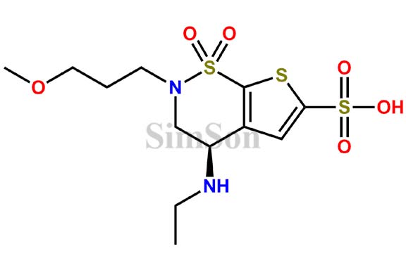 (R)-4-(Ethylamino)-2-(3-methoxypropyl)-3,4-dihydro-2H-thieno[3,2-e][1,2]thiazine-6-sulfonic acid 1,1-dioxide