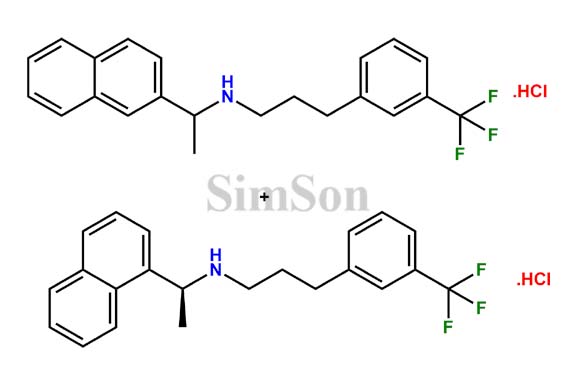 Mixture of 2-Naphthyl Cinacalcet and Cinacalcet Hydrochloride