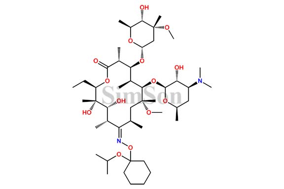 6-O-Methylerythromycin A 9-(E)-O-(1-isopropoxycyclohexyl)-oxime