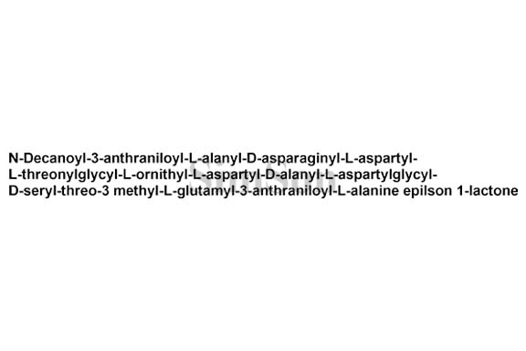 Daptomycin L-kynureninyl analog