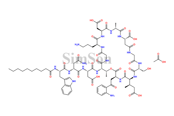 Daptomycin beta-Isomer Acetate