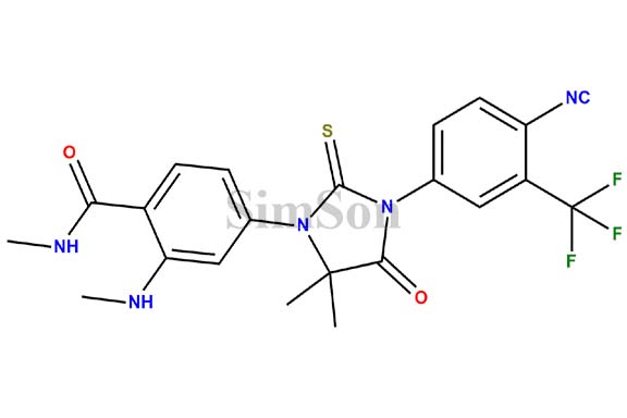 4-{3-[4-isocyano-3-(trifluoromethyl)phenyl]-5,5-dimethyl-4-oxo-2-sulfanylideneimidazolidin-1-yl}-N-methyl-2-(methylamino)benzamide