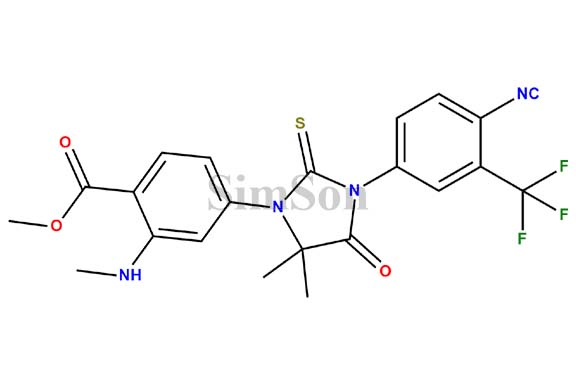 methyl 4-{3-[4-isocyano-3-(trifluoromethyl)phenyl]-5,5-dimethyl-4-oxo-2-sulfanylideneimidazolidin-1-yl}-2-(methylamino)benzoat