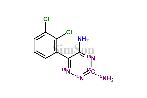 Lamotrigine 15N4 13C